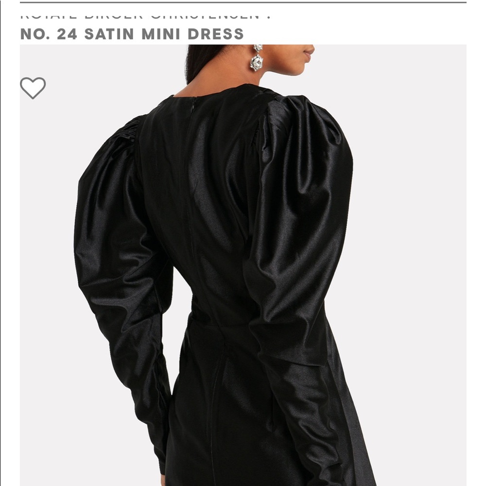 Rotate black puff sleeve dress